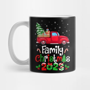 Family Christmas 2023 Truck Tree Squad Matching Xmas Team Mug